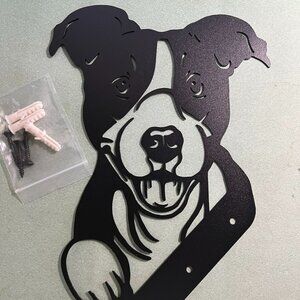 Black Dog Metal Wall Sculpture Statues Wall or Fence Art NEW